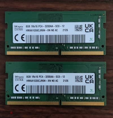 SK Hynix 2x8GB DDR4 3200Mhz Laptop RAM