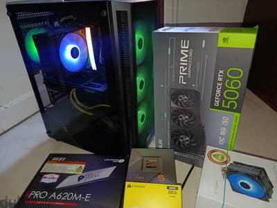 gaming pc perfect condition rtx 5060 ddr5 32gram حاله ممتازه