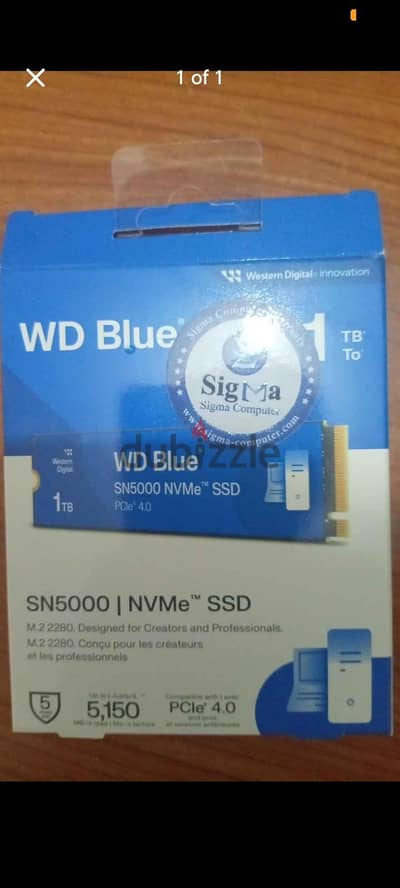 1 Tera nvme sad wd blue هارد واحد تيرا sn5000