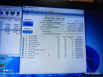 هارد 512 SATA sad 2.5 inch + رامات 8 gb