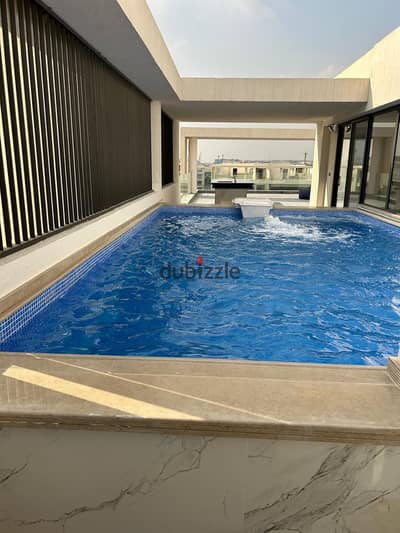 Furnished penthouse for rent in Lake View, 305 sqm, with swimming pool