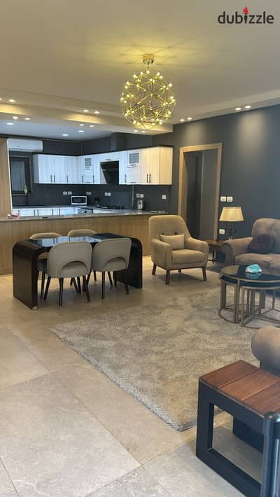 Furnished apartment for rent in Lake View Residence Compound, modern furniture
