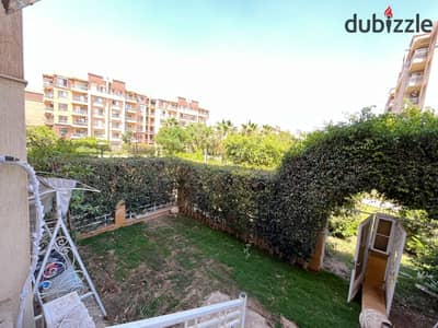A once-in-a-lifetime opportunity. Ground floor apartment with garden for sale in Madinaty B11, fully furnished.
