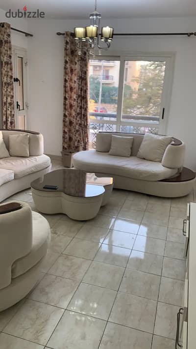 Furnished apartment for rent in Al Rehab, special finishes, modern furnishings, 131 square meters, fully air-conditioned