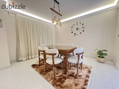 Ground floor apartment with garden, 120 square meters, furnished, for rent in Al Rehab 1, Phase 3, with special finishes, close to services. Ground floor apartment with garden, 120 square meters, furnished, for rent in Al Rehab 1, Phase 3, with special finishes, close to services.