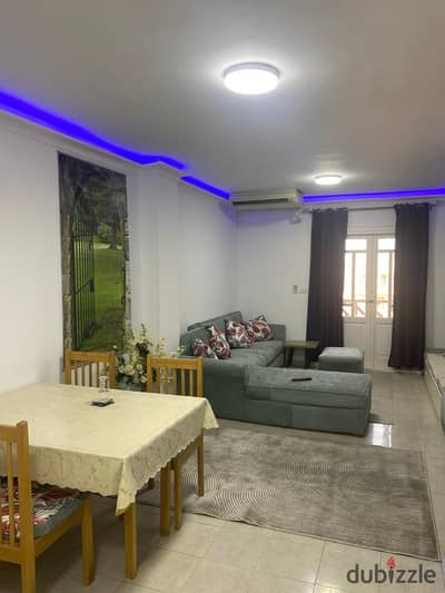 Furnished apartment for rent in Al Rehab City, prime location near services, 90 sq m