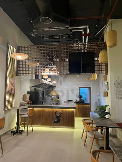 Café and Restaurant 135m For rent - fully finished with AC's - Ground floor - premium commercial mall