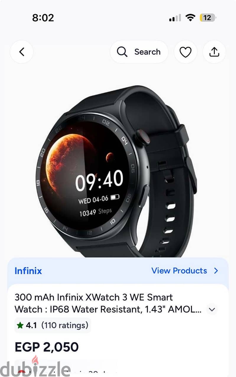 Smart watch infinix used like New 3