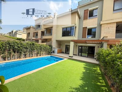 Townhouse for Rent Modern Fully Finished with Private Pool in Sodic Villette New Cairo 280 sqm 3 Bedrooms 3 Bathrooms Garden