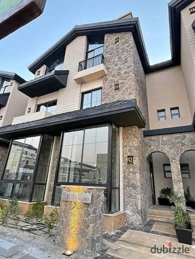 Villa for sale with a cash discount and immediate handover, located in the heart of New Cairo's Fifth Settlement—just minutes from the American