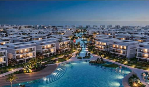 Own a finished 40 sqm chalet in AT Village opposite Marassi. Pay just 5% down with flexible installments up to 10 year