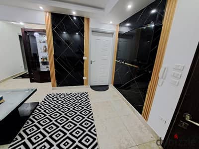 Luxury furnished apartment 96m for rent in Madinaty B7 | Modern new furniture | Fully air-conditioned | Direct sea view open in front of services and club extension