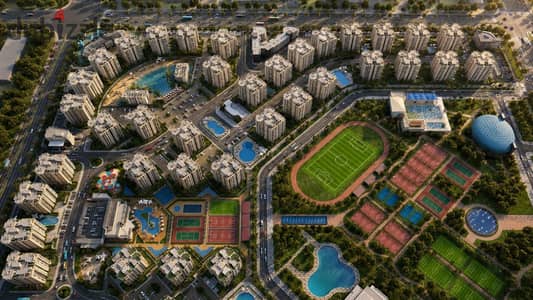 بدون مقدم شاليه للبيع في العالمين الساحل الشمالي قريه بالميرا ريسيدنس 64 م فيو لاجون والبحر مباشرااا فرصه استثماريه عاليا