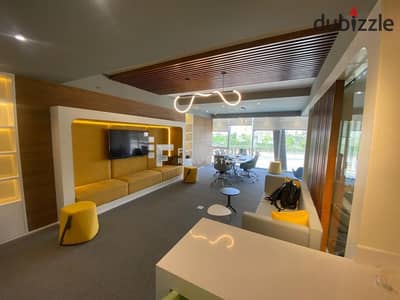 Administrative headquarters 83m furnished air-conditioned for rent in Azad business lounge Fifth Settlement