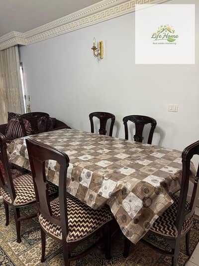 Furnished apartment for rent in Al Rehab with three bedrooms and two bathrooms close to the gateway