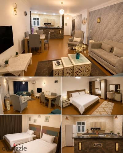 Furnished apartment for rent in Madinaty (B11), 116 sqm, modern furnishings.