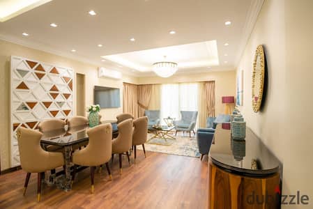 For those who appreciate elegance and luxury, a furnished apartment is available for rent in the heart of Al Rehab City. It boasts a prime location ne