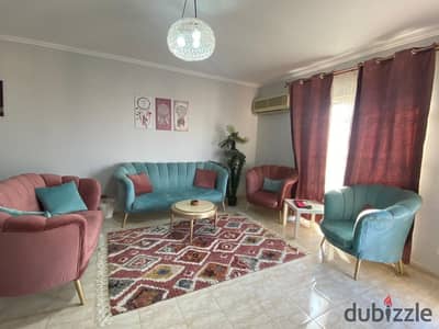 Furnished apartment for rent in Al Rehab City, prime location near services