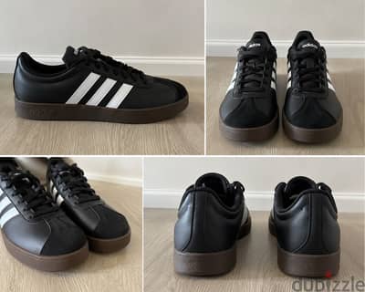 New Adidas Vl Court Base Shoes Unisex Sneakers (black)