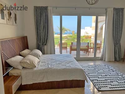 Fully finished chalet for sale in installments in Blue Blue Resort, Ain Sokhna, with a 40% discount.