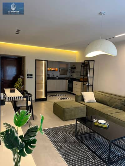 A furnished apartment is available for rent in Rehab City, ultra super deluxe, in front of the Eastern Market, for those with refined taste.