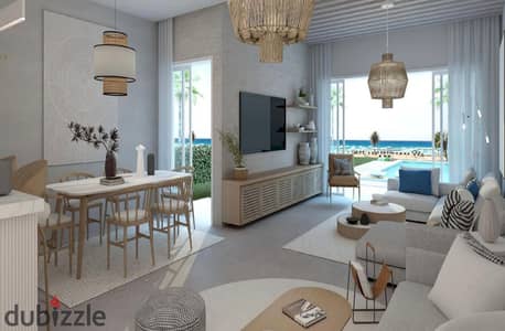 Finished chalet, lagoon view for sale in installments in Seashore Ras El Hekma, North Coast Finished chalet, lagoon view for sale in installments in Seashore Ras El Hekma, North Coast