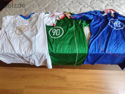 3 Sports T-Shirts – Blue, Green & White – Great Deal!
