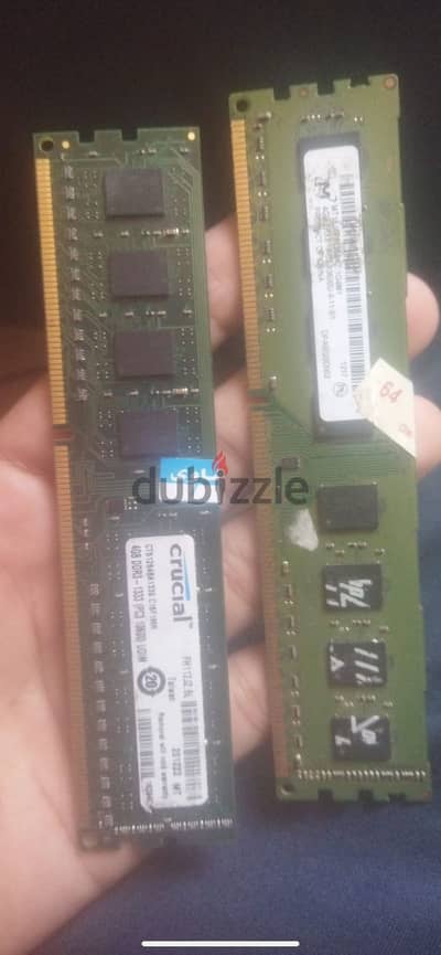 8 gb ram ddr3 2x4gb ٨ جيجا رام كل واحدة ٤ جيجا