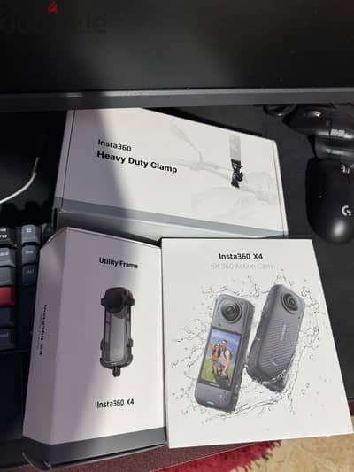 Insta 360 X4 + Motorcycle kit + Utility Case + Memory 512gb انستا ٣٦٠