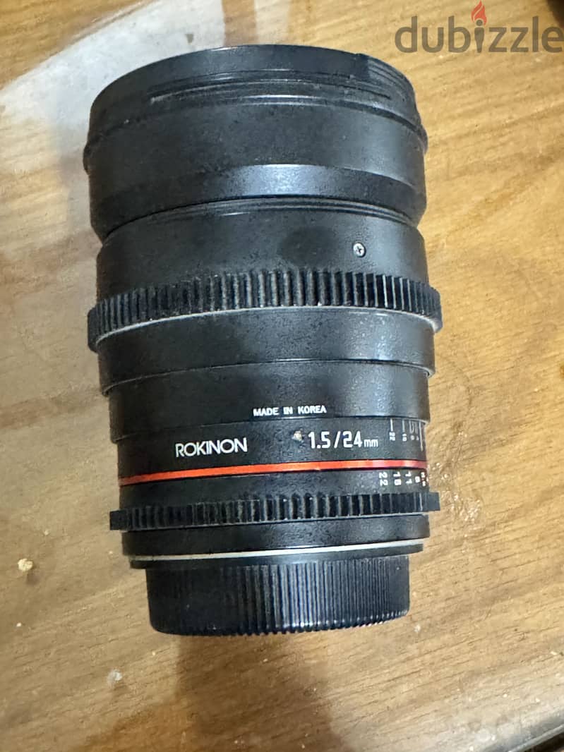 Rokinon 24mm f1.4 ef mount 1