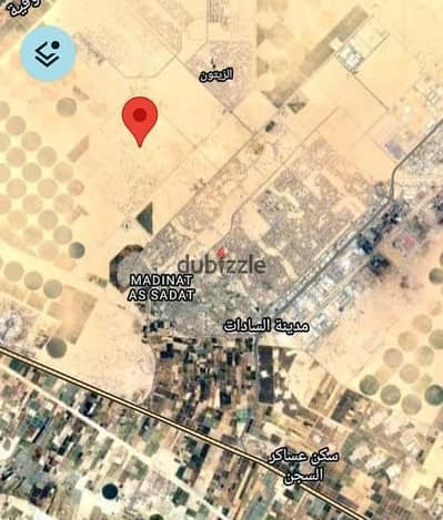 ارض سكنية للبيع فى حى الريحان مدينة السادات طريق مصر اسكندرية الصحراوى