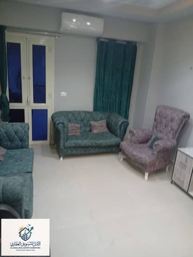 Furnished apartment for rent, Zahraa Al-Maadi, steps to Al-Khamseen Street, prime and upscale location, close to all services