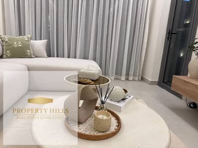 One-bedroom chalet for sale, 76 sq m, fully finished and furnished with hotel-style finishes and a direct sea view. Ready to move in this summer.