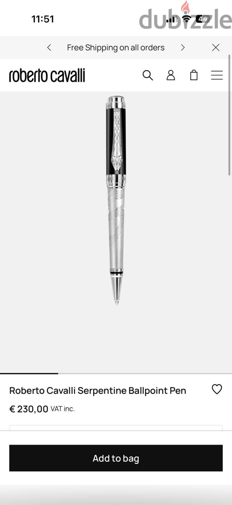 Roberto Cavalli Franck Muller Pen 1