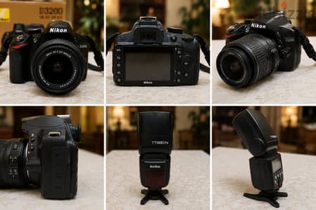 Nikon D3200 + 18-55 VR + Godox TT680-N