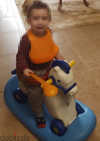 Rocking baby/kid horse with a baby removable chair. حصان أطفال هزاز