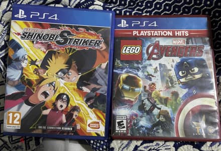 Ps4 games cd Naruto,lego avengersليجو اڤنجرز و ناروتو للبيع او للبدل