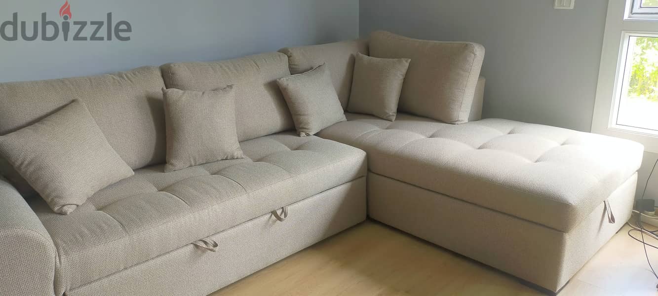 Kian L Shape Sofa -New - Sofa bed -Storage 1