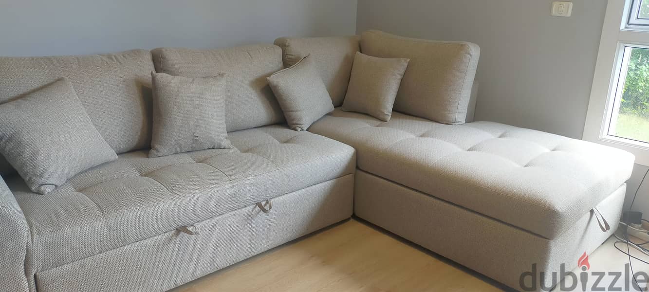 Kian L Shape Sofa -New - Sofa bed -Storage 7