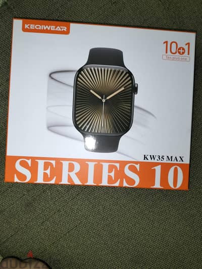 ساعة سمارت لون اسود ماركه keqiwear موديل kw35 max series 10