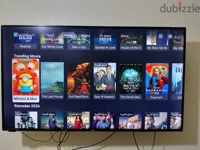 شاشة 65 بوصة Smart 4K Android للبيع +حامل متحرك