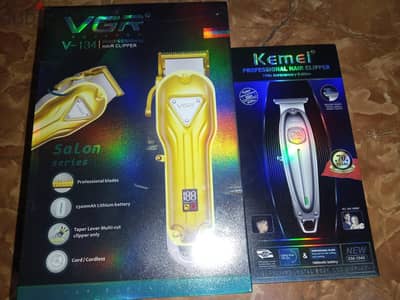 مكنتين حلاقة VGR V-134 + Kemei KM-1949 بحالة الجديد