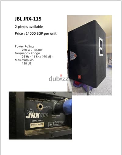 2 jbl jrx used and yamaha amplifier like new