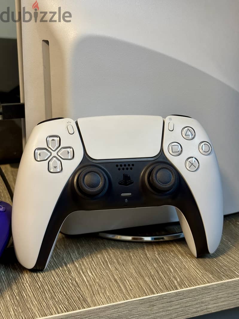 PS5 Slim Disc Edition (Kasr Zero) + Extra Controller + PS plus 5
