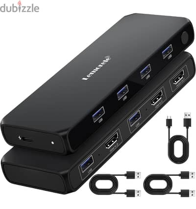 HDMI KVM Switch 4K@60Hz (2 PCs - 1 Monitor) - بحالة الزيرو