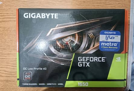 GIGABYTE GTX 1650 4GB DDR5 VRAM LOW PROFILE OC