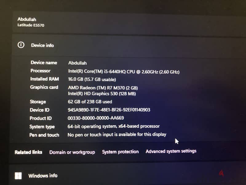 Dell latitude E5570 5