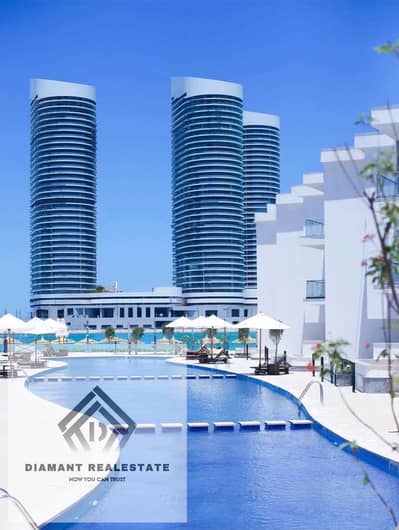 Hotel apartment in Alamein Towers 216m below price with Panoramic Sea&lagoon views finished VIP hotel services Over 12Years Steps from THE G Hotel