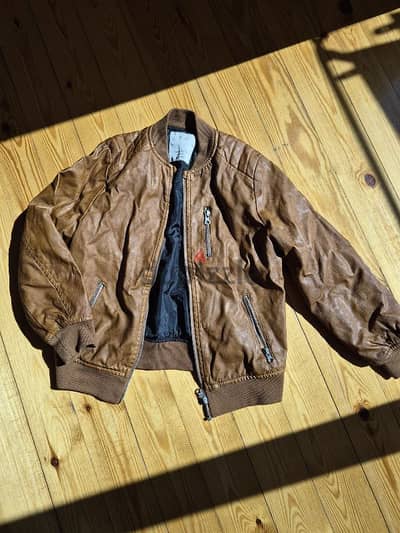 zara leather coat original
