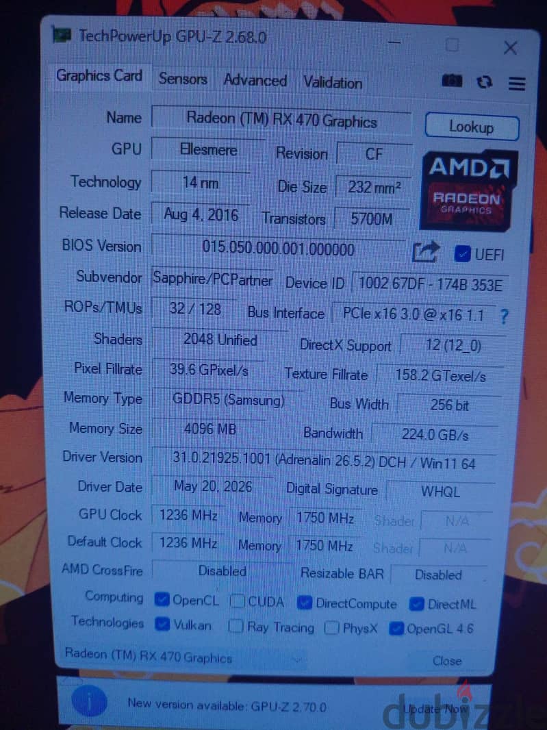 Rx 470 4gb 3